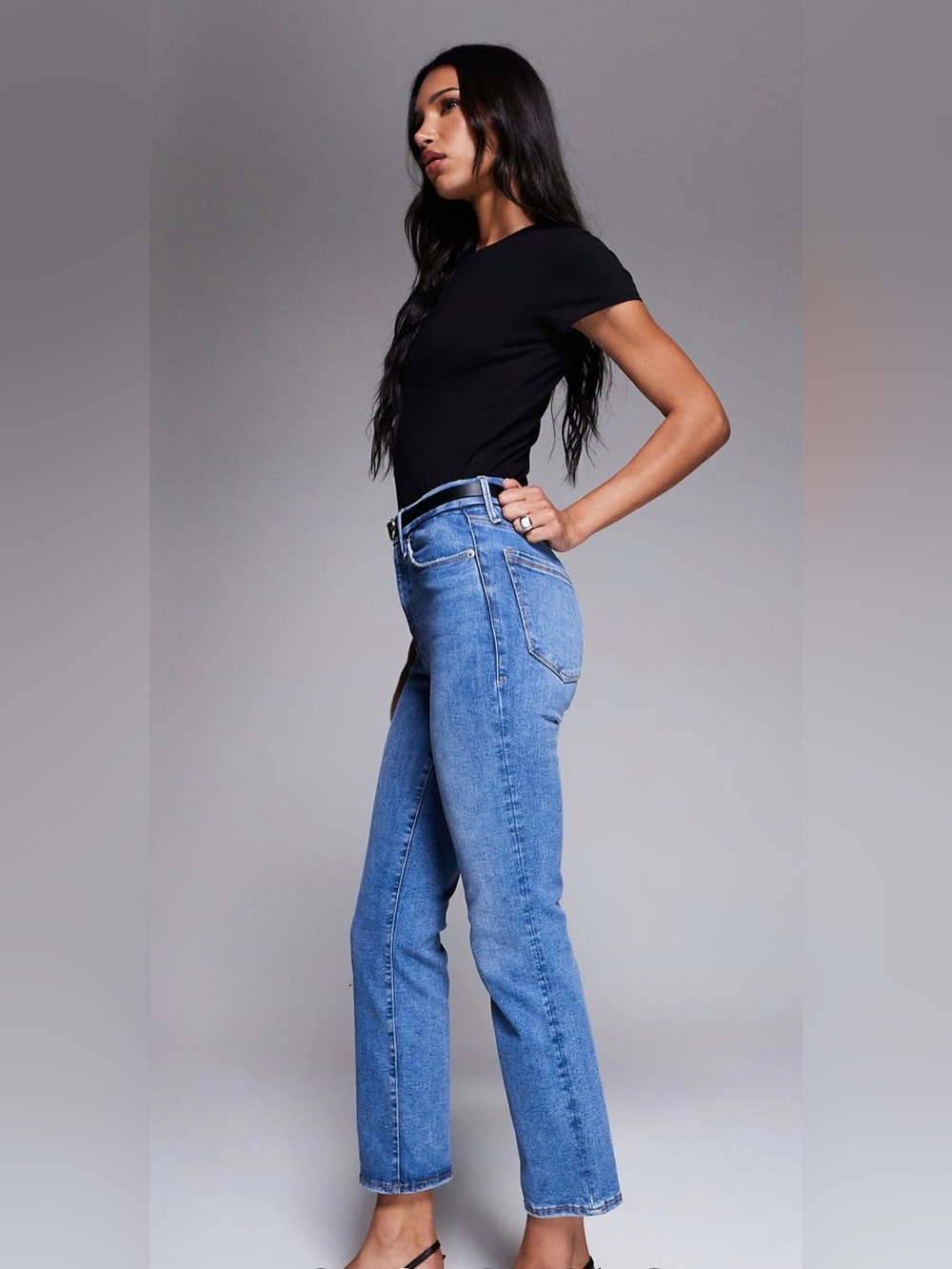 Good American Slim Always Fits Good Straight Jeans
